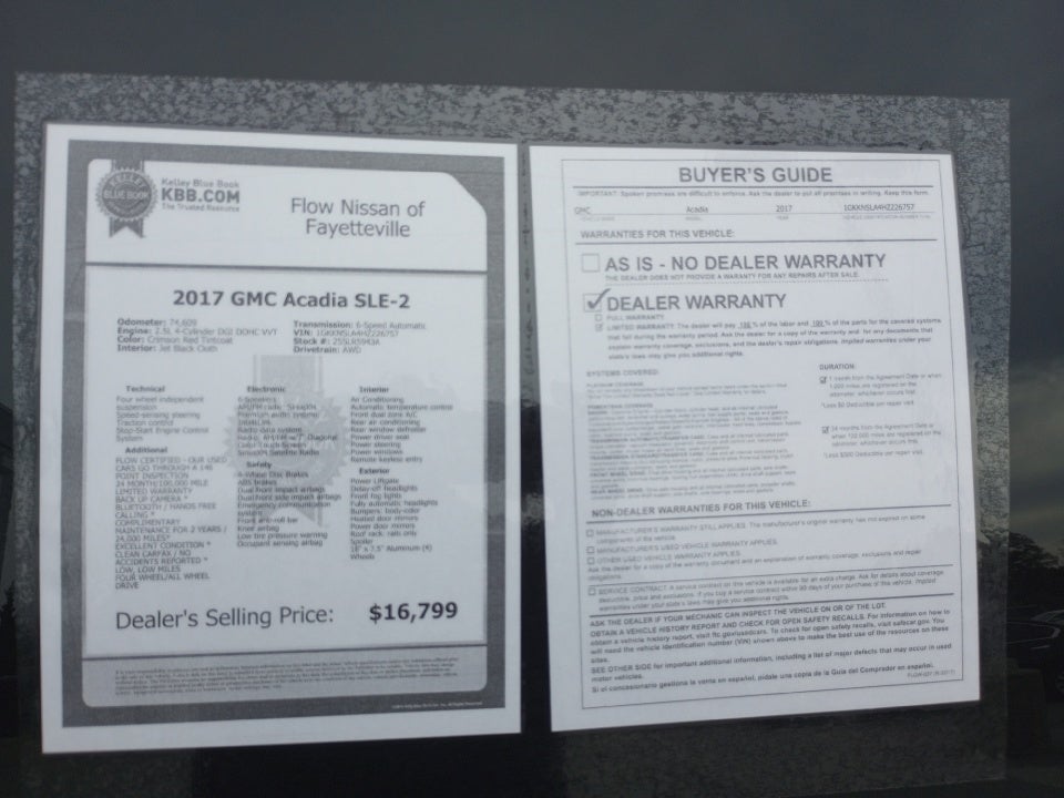 2017 GMC Acadia SLE-2