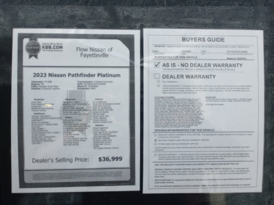 2023 Nissan Pathfinder Platinum 4WD