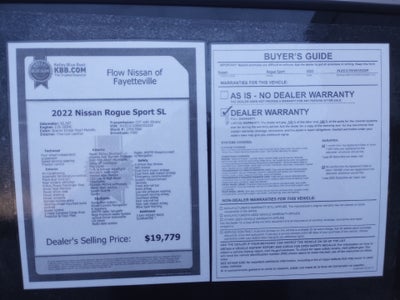 2022 Nissan Rogue Sport SL FWD Xtronic CVT