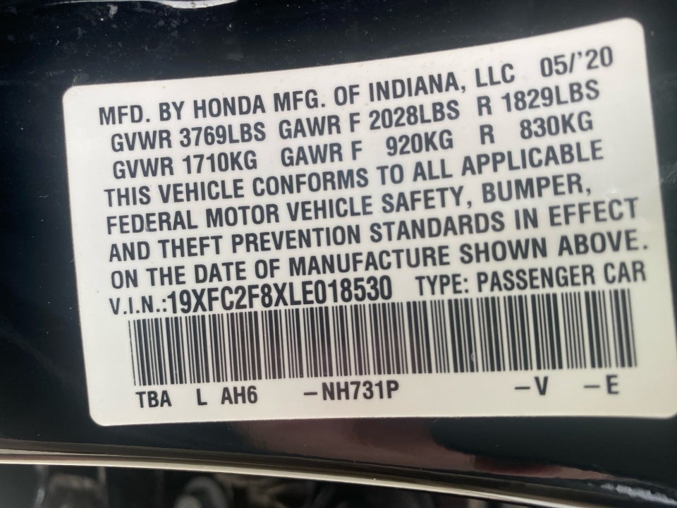 2020 Honda Civic Sedan Sport