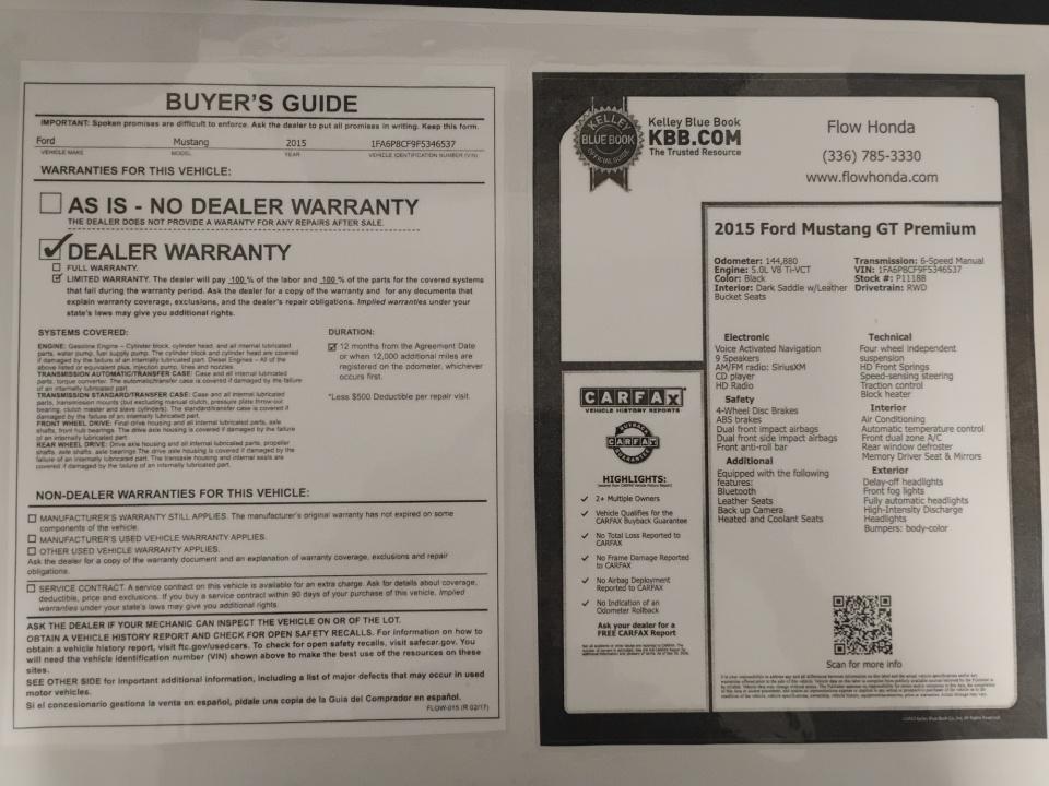 2015 Ford Mustang GT Premium