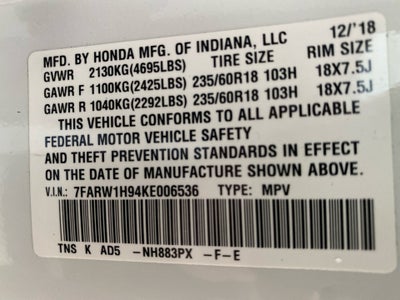 2019 Honda CR-V Touring