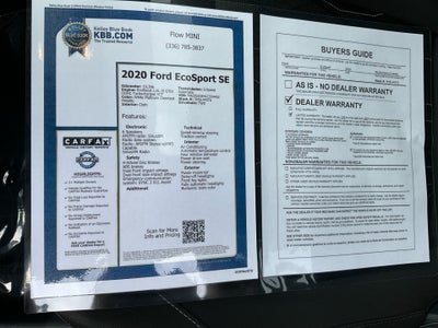 2020 Ford EcoSport SE