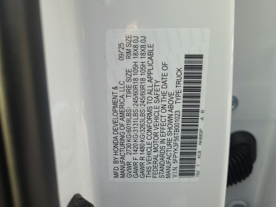 2026 Honda Ridgeline RTL