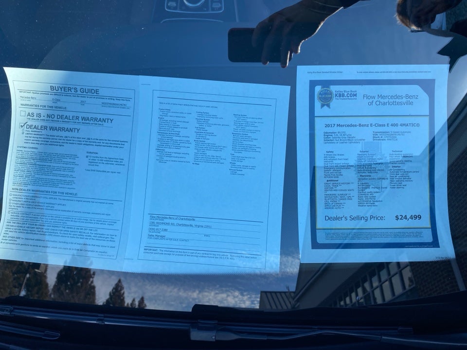 2017 Mercedes-Benz E 400 4MATIC®