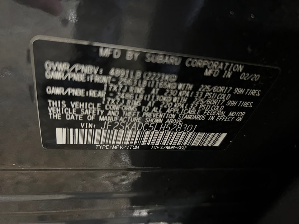 2020 Subaru Forester CVT