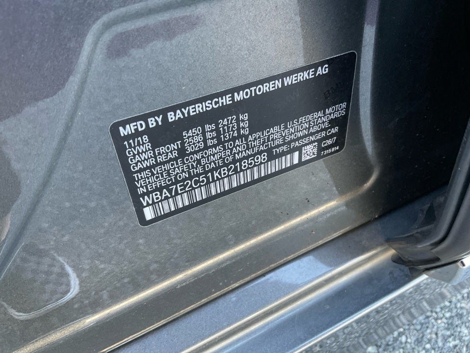 2019 BMW 740i 740i