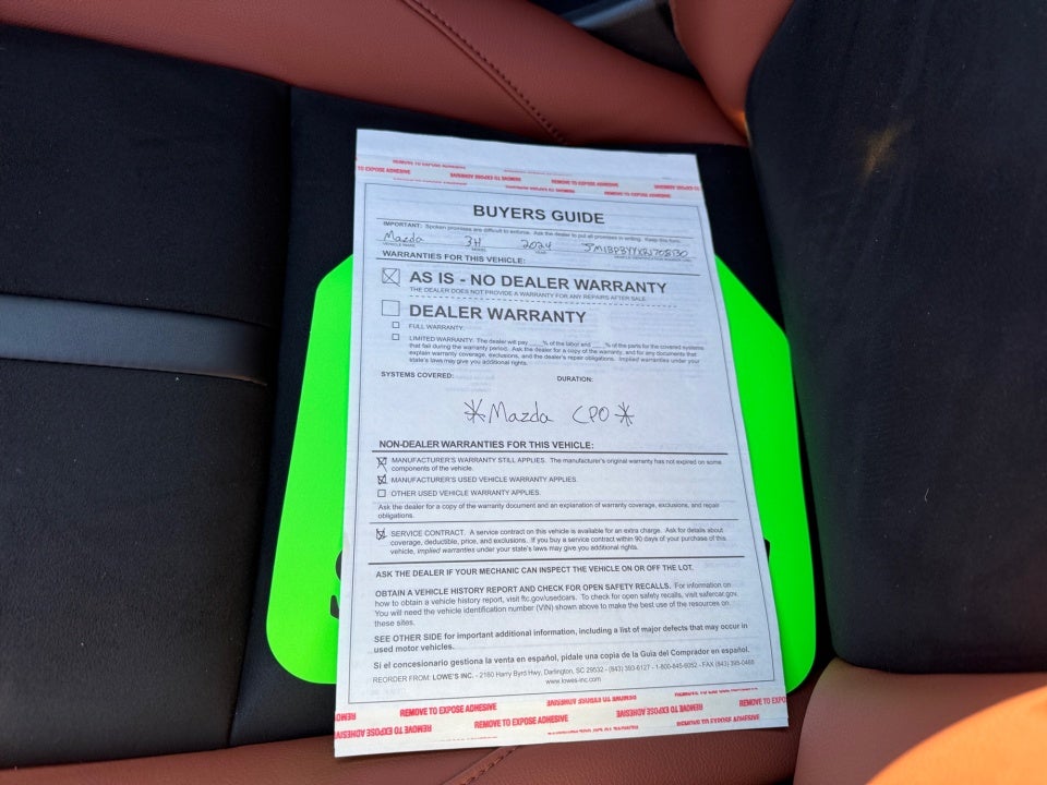 2024 Mazda Mazda3 Hatchback 2.5 Carbon Turbo