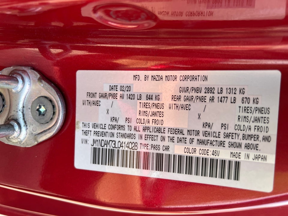 2020 Mazda Mazda MX-5 Miata RF Grand Touring