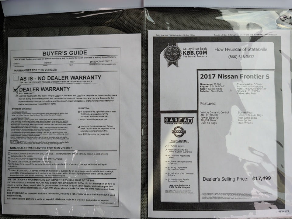 2017 Nissan Frontier S