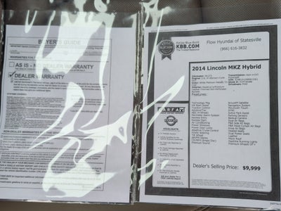 2014 Lincoln MKZ Hybrid Hybrid