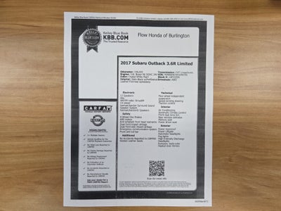 2017 Subaru Outback Limited
