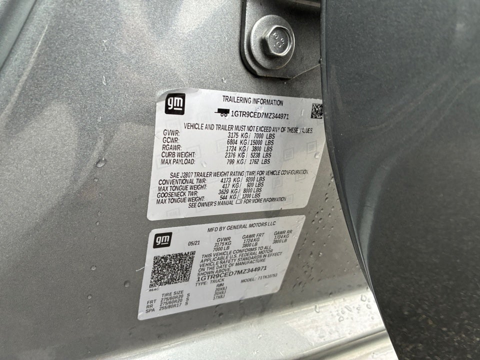2021 GMC Sierra 1500 4WD Double Cab Standard Box Elevation
