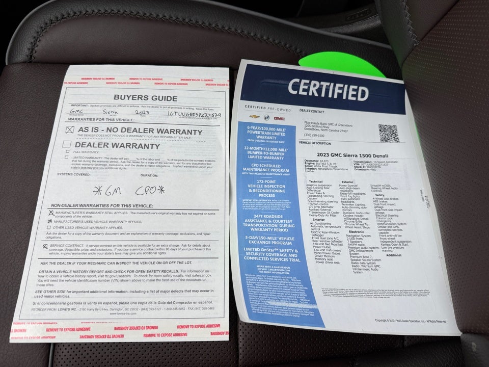 2023 GMC Sierra 1500 4WD Crew Cab Short Box Denali