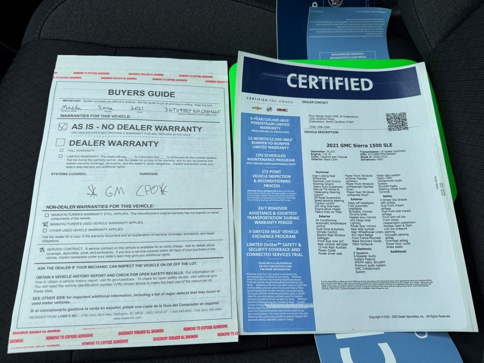 2021 GMC Sierra 1500 4WD Crew Cab Short Box SLE