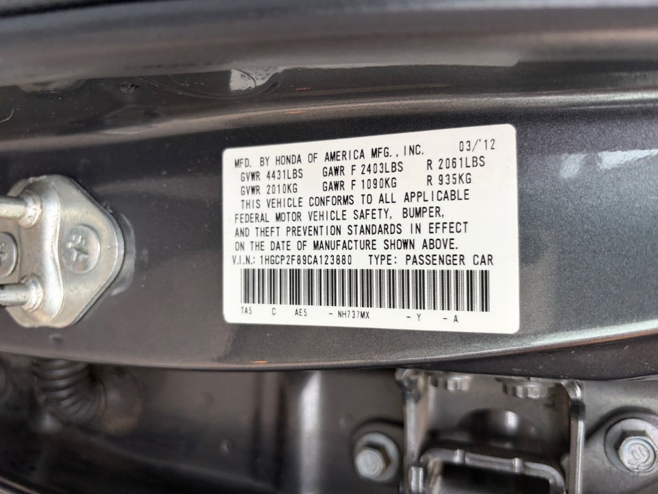 2012 Honda Accord 2.4 EX-L