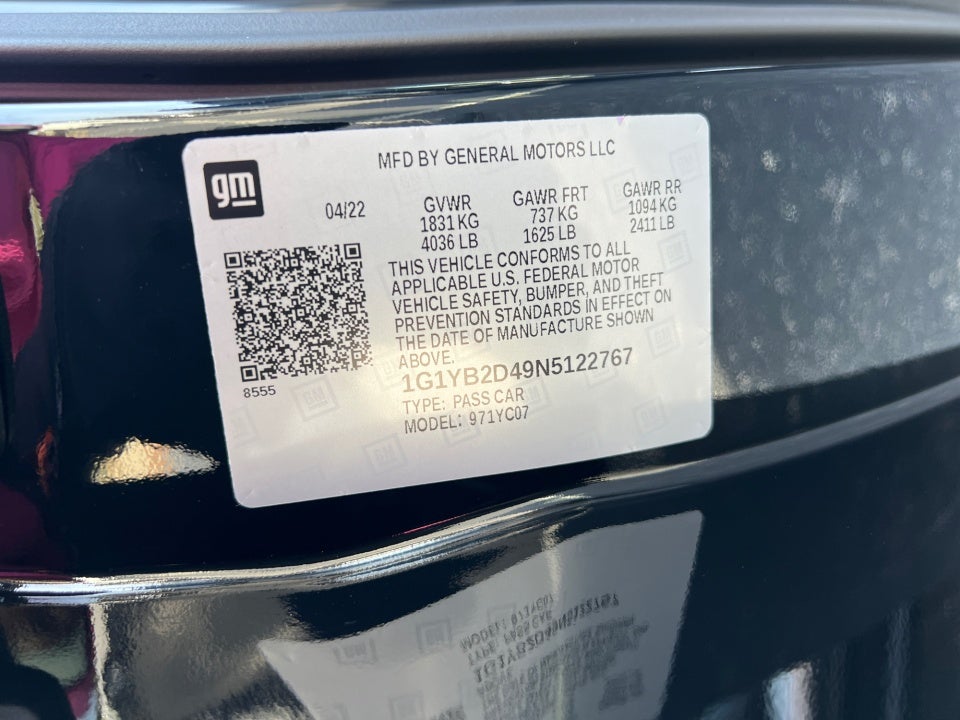 2022 Chevrolet Corvette Stingray RWD Coupe 2LT