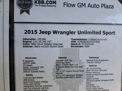 2015 Jeep Wrangler Unlimited Sport