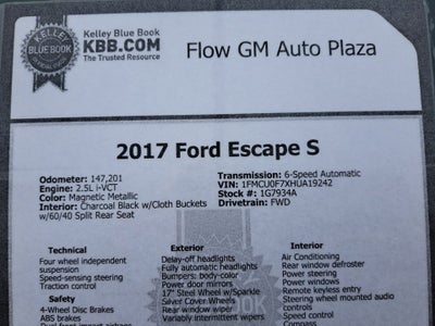 2017 Ford Escape S