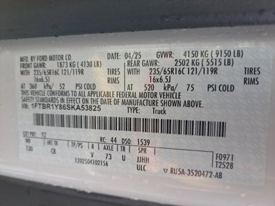 2025 Ford Transit Cargo Van T250