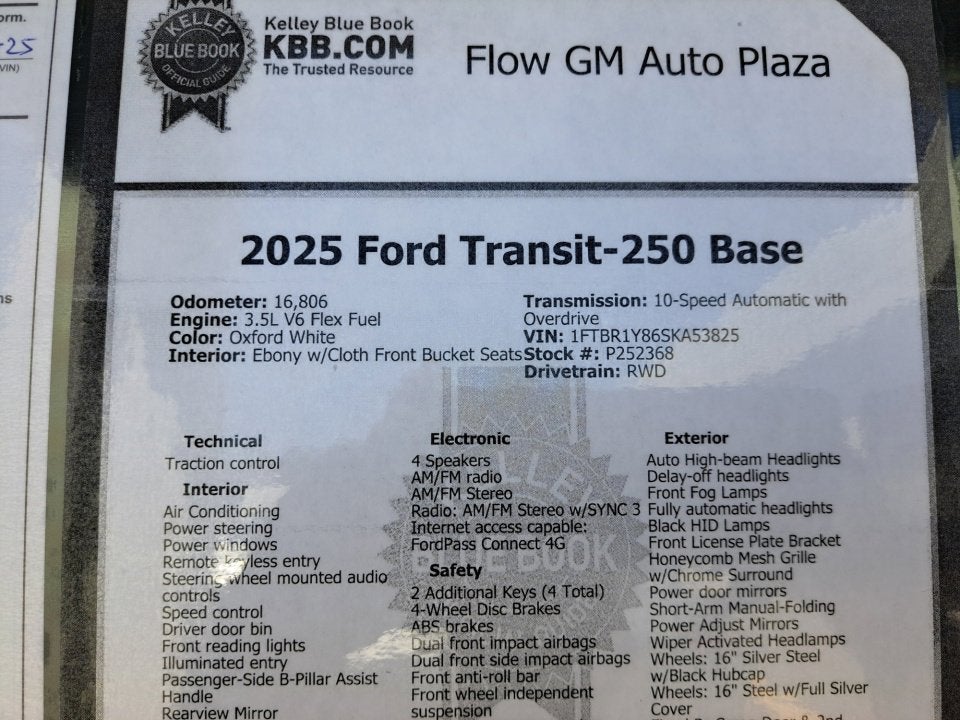 2025 Ford Transit Cargo Van T250