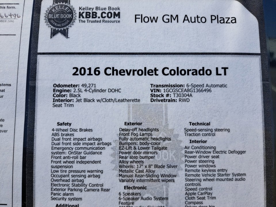 2016 Chevrolet Colorado 2WD LT