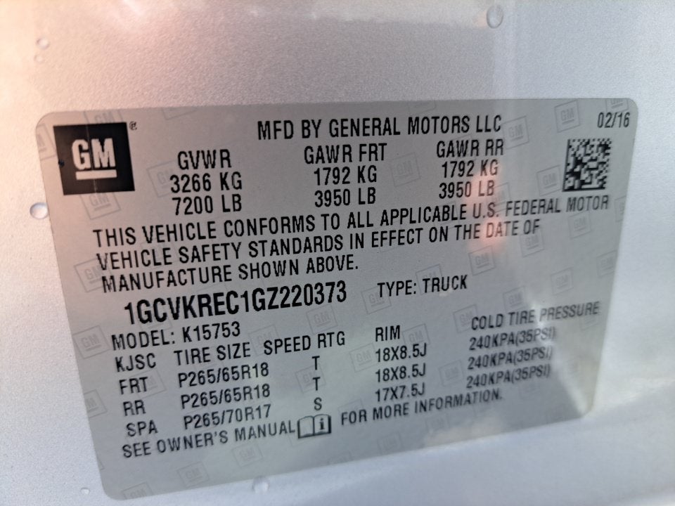 2016 Chevrolet Silverado 1500 LT