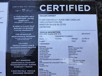 2025 GMC Acadia AT4