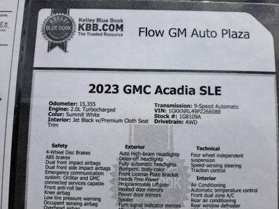 2023 GMC Acadia SLE