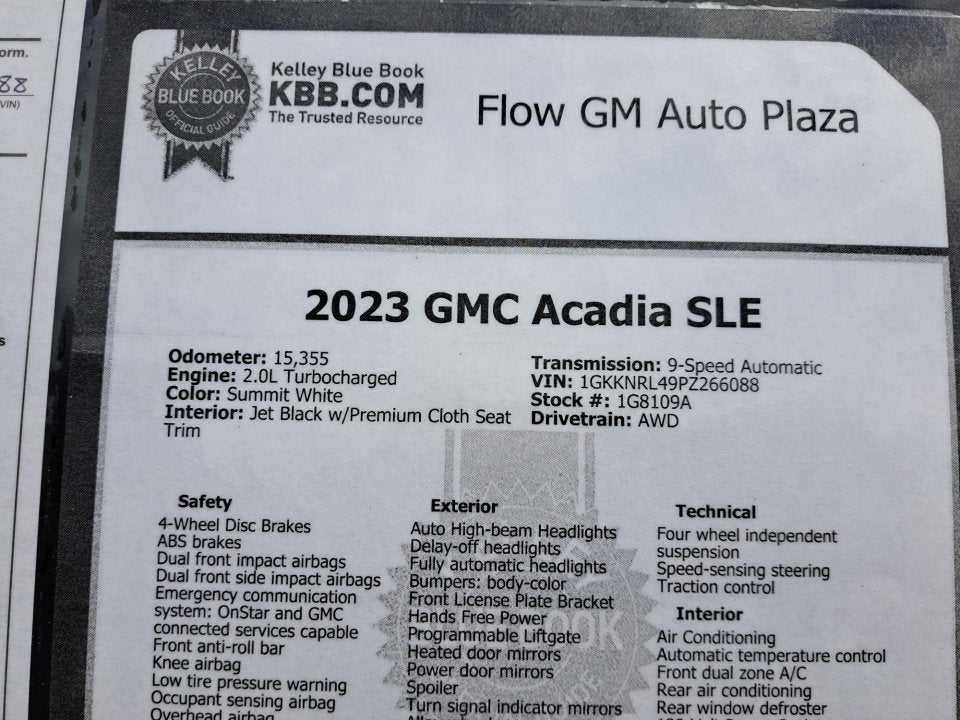2023 GMC Acadia SLE