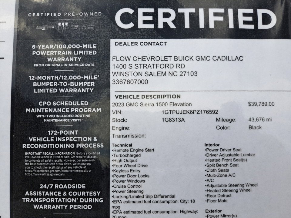 2023 GMC Sierra 1500 Elevation