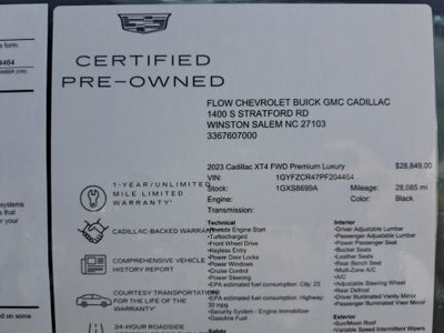 2023 Cadillac XT4 Premium Luxury