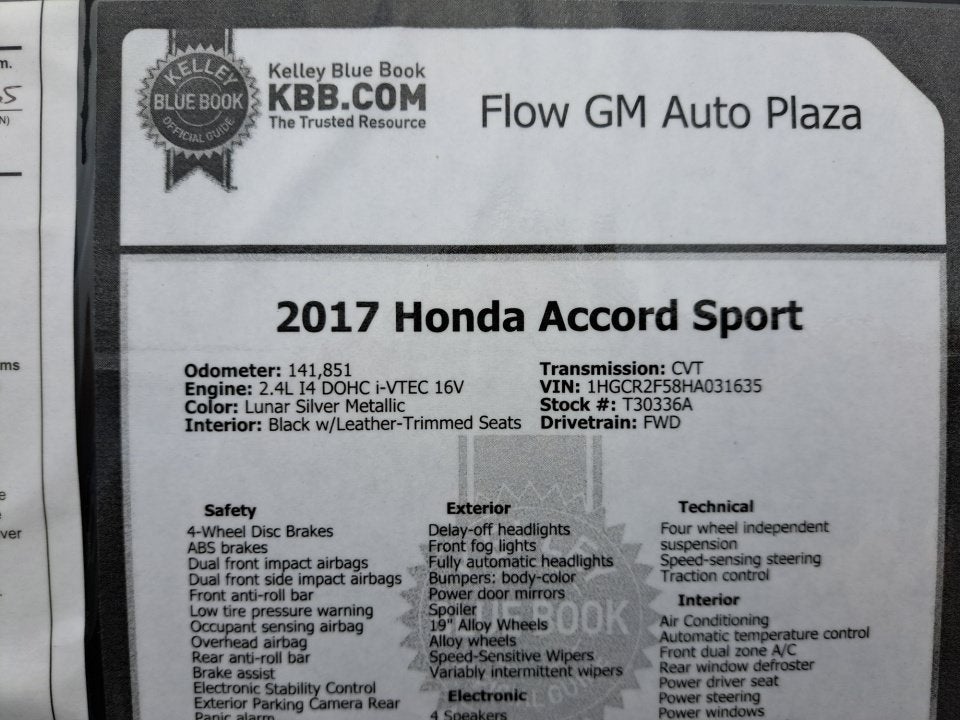 2017 Honda Accord Sport