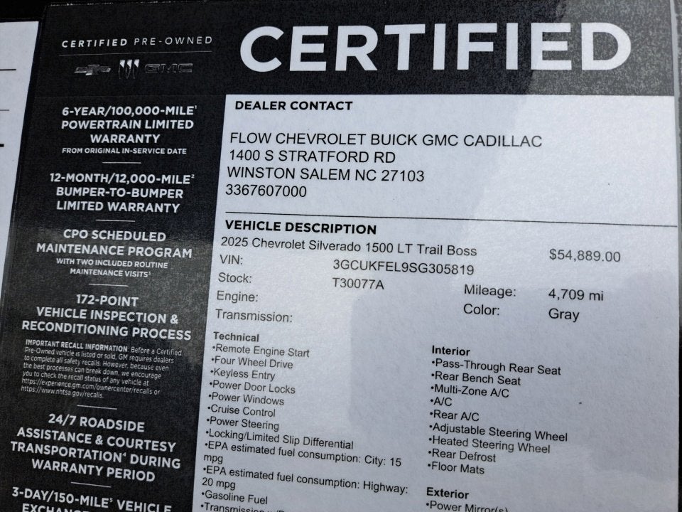 2025 Chevrolet Silverado 1500 LT Trail Boss