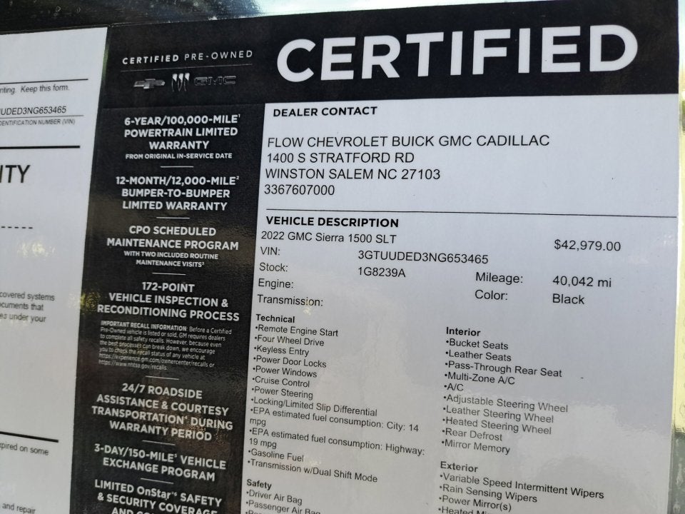 2022 GMC Sierra 1500 SLT