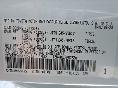 2025 Toyota Tacoma 2WD SR5