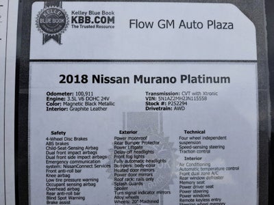 2018 Nissan Murano Platinum