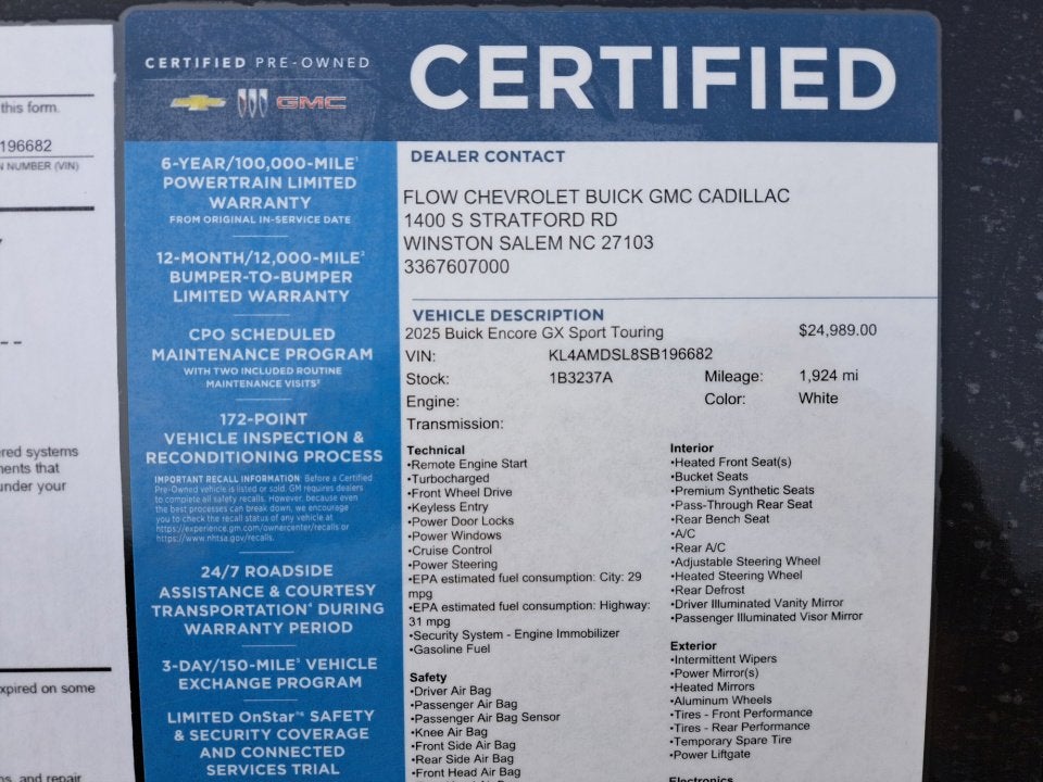 2025 Buick Encore GX Sport Touring