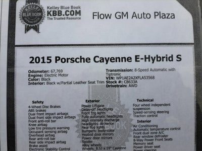 2015 Porsche Cayenne S E-Hybrid