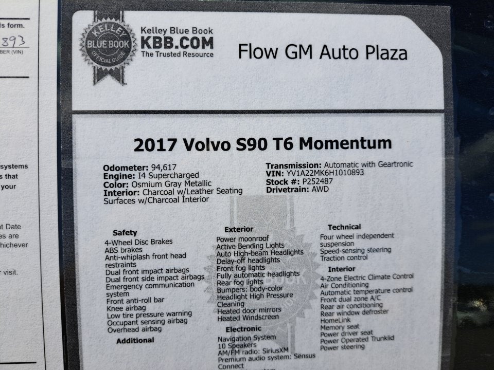 2017 Volvo S90 T6 Momentum