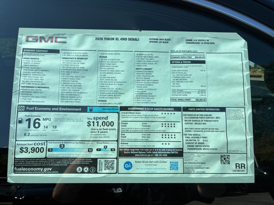 2026 GMC Yukon XL Denali