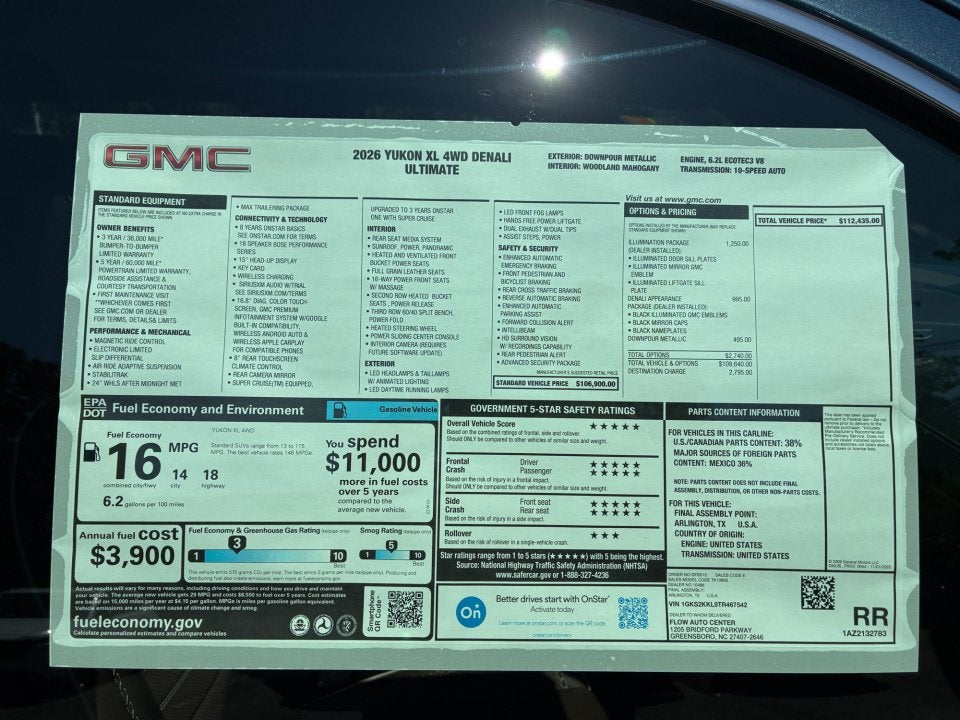 2026 GMC Yukon XL Denali Ultimate