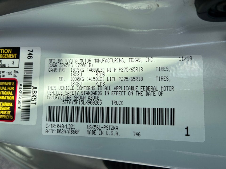 2020 Toyota Tundra 4WD Platinum