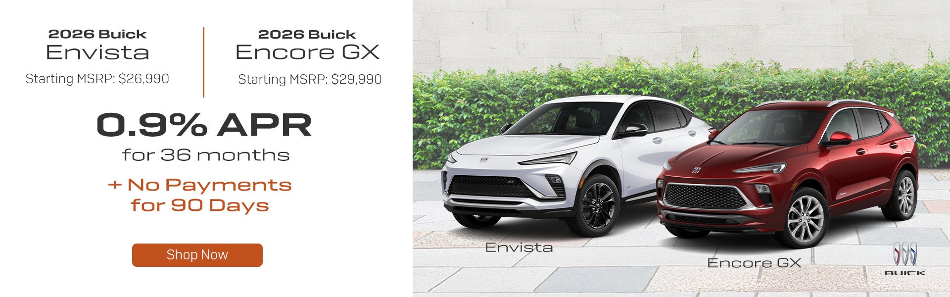 2026 Buick Envista and 2026 Encore GX
