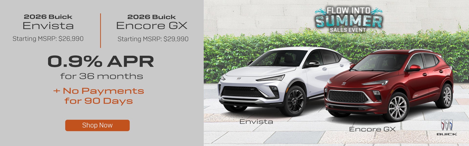 2026 Buick Envista and 2026 Encore GX